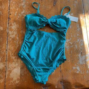 Women's Maternity Teal One Piece Swimsuit